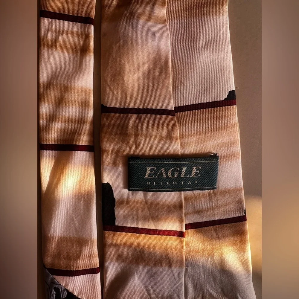 100% Silk Tie Showing the Story of the Crucifixion by Eagles Wings